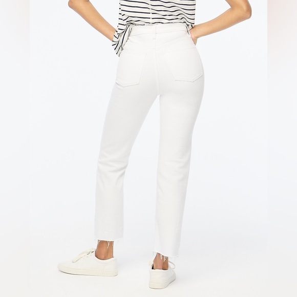 NWT J. crew factory white stovepipe straight jean in signature stretch+ - Picture 3 of 10